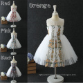 New design handwork flower festival girl princess dresses for kids